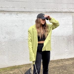 Green ASTR the label blazer.